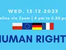 Bannière de la rencontre &quot;human rights&quot;